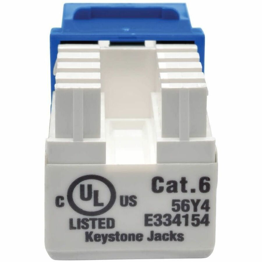 Eaton Tripp Lite Series Cat6/Cat5e 110 Style Punch Down Keystone Jack - Blue, TAA Compliant