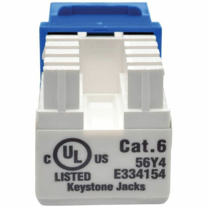 Eaton Tripp Lite Series Cat6/Cat5e 110 Style Punch Down Keystone Jack - Blue, TAA Compliant