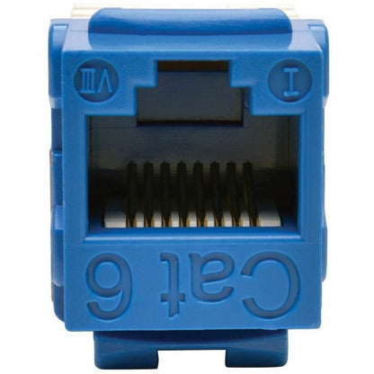 Eaton Tripp Lite Series Cat6/Cat5e 110 Style Punch Down Keystone Jack - Blue, TAA Compliant