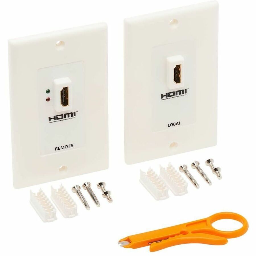 Eaton Tripp Lite Series HDMI Over Cat5/Cat6 Wall Plate Kit with Signal Regenerator and Extender
