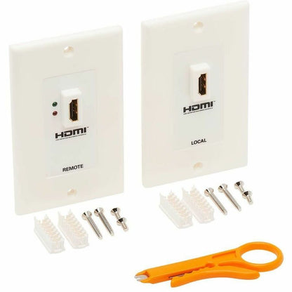 Eaton Tripp Lite Series HDMI Over Cat5/Cat6 Wall Plate Kit with Signal Regenerator and Extender