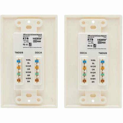 Eaton Tripp Lite Series HDMI Over Cat5/Cat6 Wall Plate Kit with Signal Regenerator and Extender