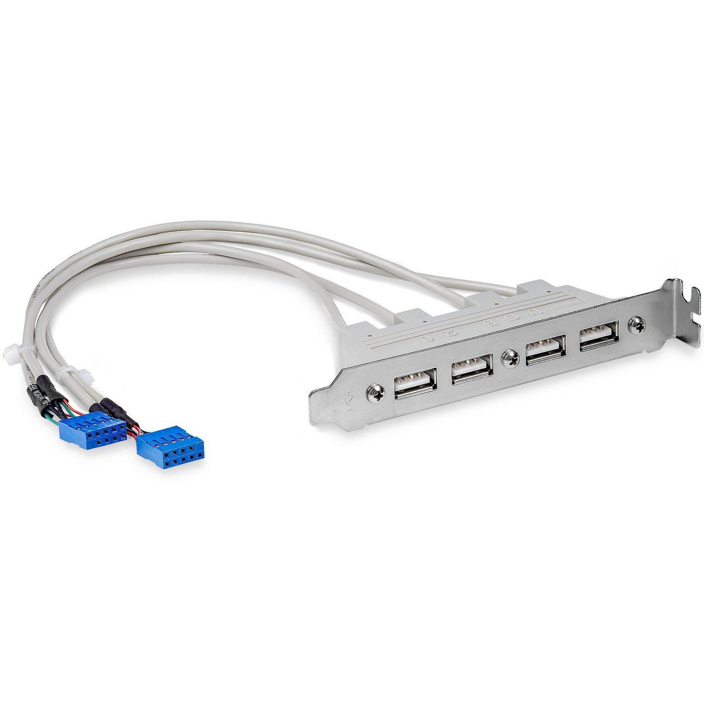 StarTech.com USBPLATE4 4 Port USB 2.0 Slot Plate Adapter for Motherboards