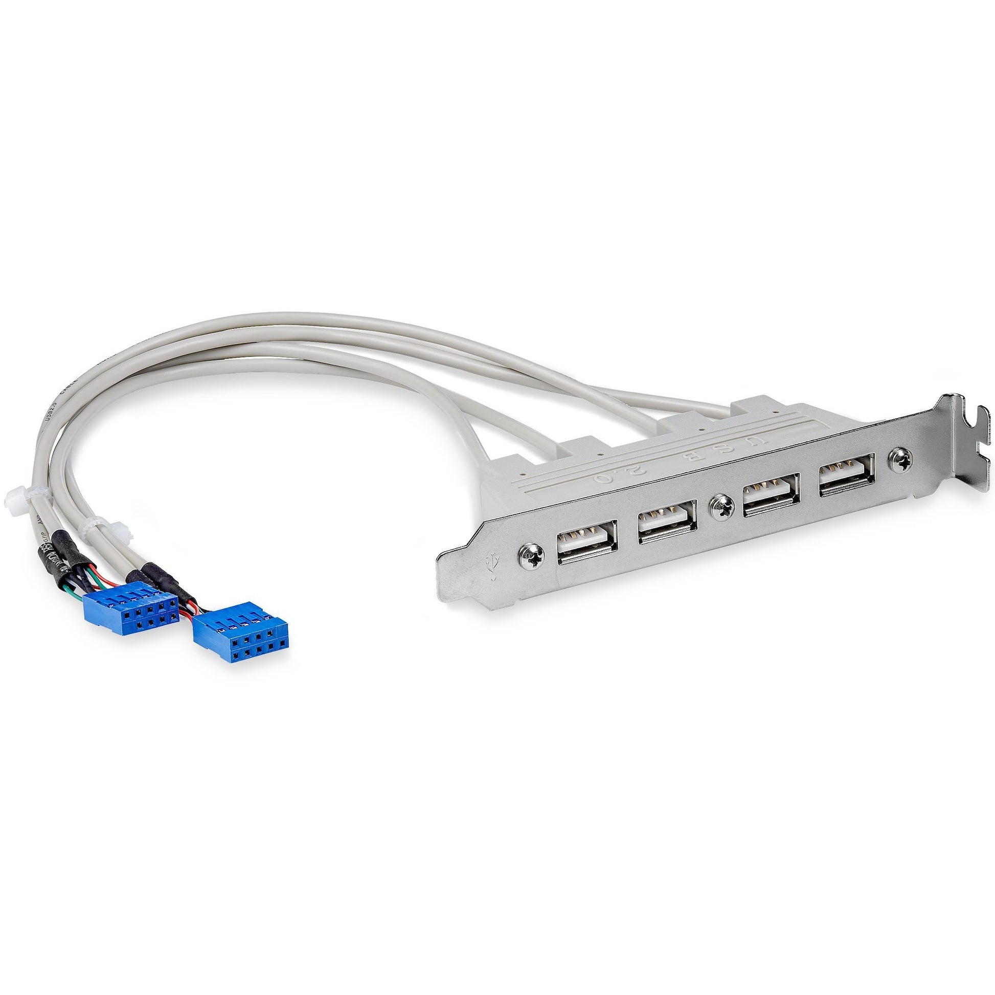 StarTech.com USBPLATE4 4 Port USB 2.0 Slot Plate Adapter for Motherboards
