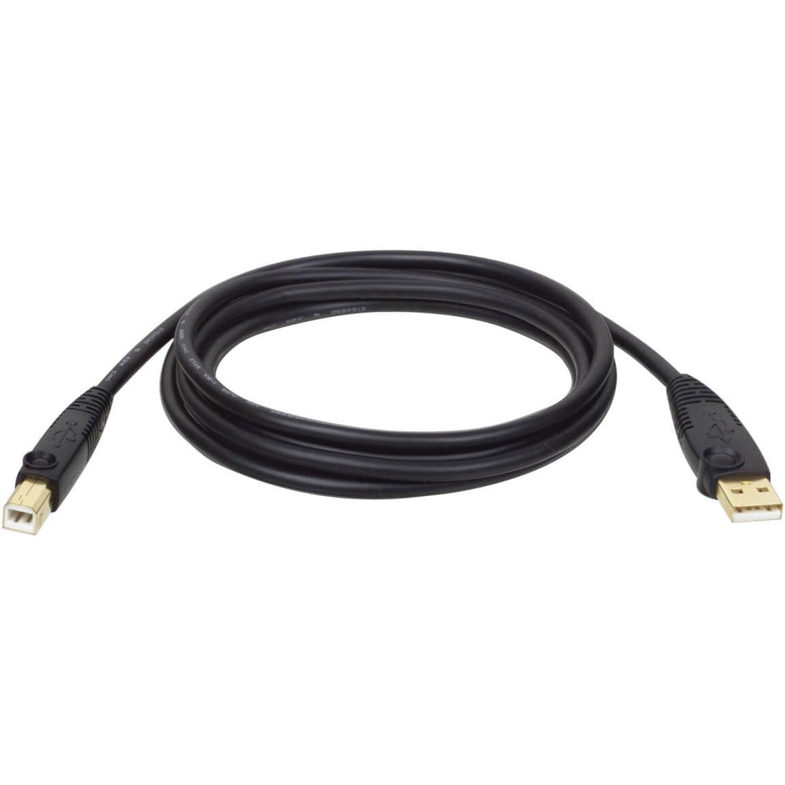 Eaton Tripp Lite Series USB 2.0 A to B Cable (M/M) – 10 ft. Gold-Plated Connectors for Reliable Data Transfer