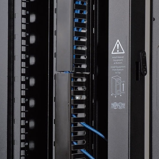 Eaton Tripp Lite Series SmartRack 6 ft. Vertical Cable Manager with Cover and Toolless Mounting