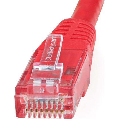 StarTech.com 7ft Red Cat6 Ethernet Patch Cable – Gigabit UTP Network Cord with Gold Connectors, PoE Support, and ETL Certification