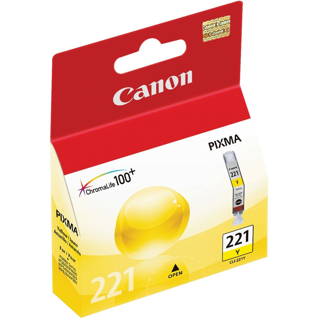 Canon CLI-221 Yellow Ink Cartridge for Canon PIXMA Printers - Original Inkjet Cartridge