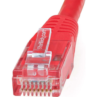 StarTech.com 3ft Cat6 Ethernet Patch Cable - Red Molded Gigabit UTP with 100W PoE Support and Gold Connectors