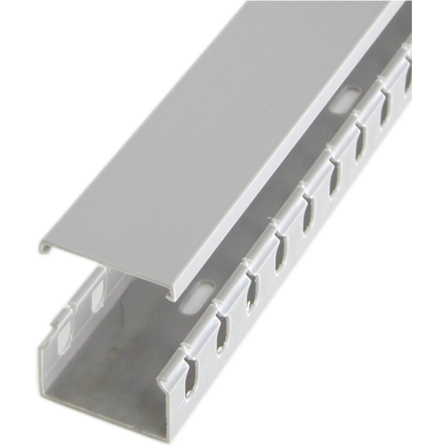 StarTech.com 2in x 1in Open Slot Wiring Cable Raceway Duct with Cover – Gray, 5.6 ft