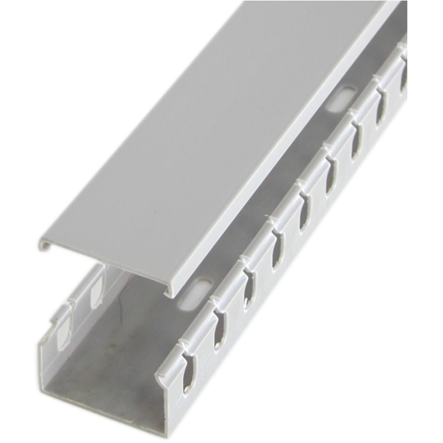 StarTech.com 2in x 1in Open Slot Wiring Cable Raceway Duct with Cover – Gray, 5.6 ft