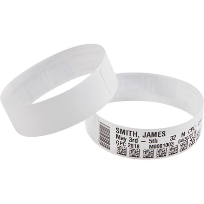 Zebra Z-Band Direct Wristband Cartridge Kit (White) – Polypropylene, 11 Inch Length, 3/4 Inch Width, Compatible with Zebra HC100 Printer