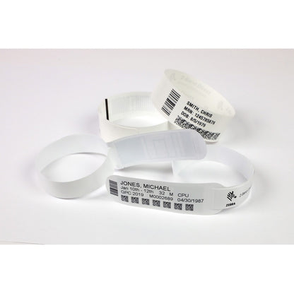 Zebra Z-Band Direct Wristband Cartridge Kit (White) – Polypropylene, 11 Inch Length, 3/4 Inch Width, Compatible with Zebra HC100 Printer
