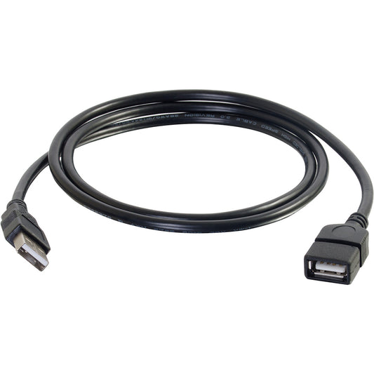 C2G 6.6ft USB 2.0 Extension Cable - USB Type-A Male to Female - Black