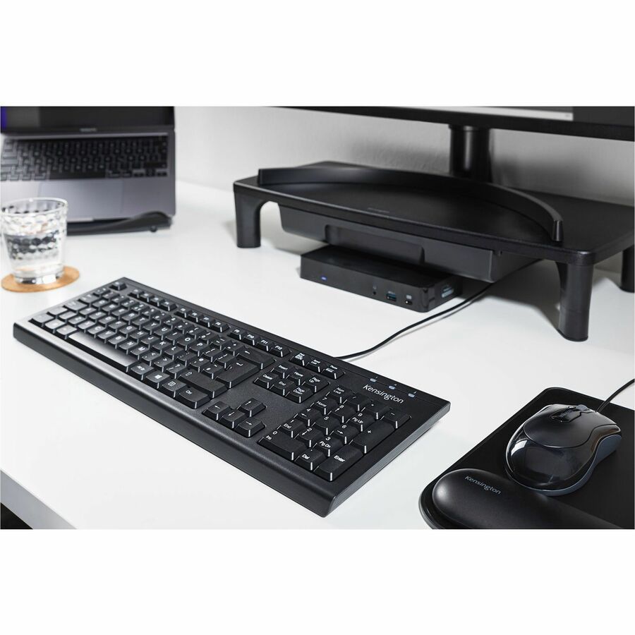Kensington Keyboard for Life K64370A – Spill-Proof 104-Key USB Membrane Keyboard with Slim Profile and 3-Year Warranty
