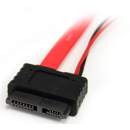 StarTech.com 20in Slimline SATA to SATA with LP4 Power Cable Adapter (Part SLSATAF20)