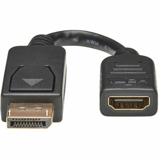 Eaton Tripp Lite Series DisplayPort to HDMI Adapter Cable (P136-000), 6 inches, Black
