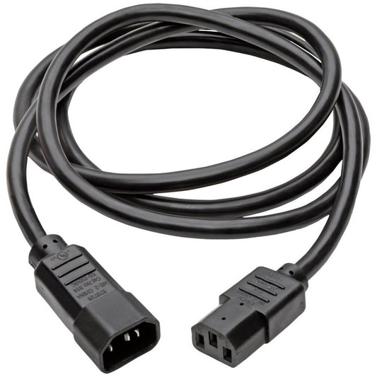 Eaton Tripp Lite Series Heavy-Duty PDU Power Cord, C13 to C14 - 15A, 250V, 14 AWG, 6 ft., Black