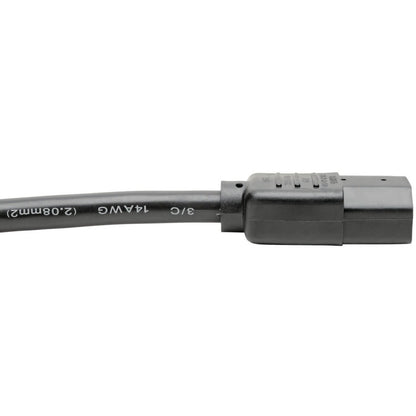 Eaton Tripp Lite Series Heavy-Duty PDU Power Cord, C13 to C14 - 15A, 250V, 14 AWG, 6 ft., Black