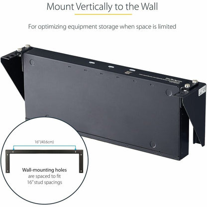 StarTech.com 2U 19in Steel Vertical Wall Mount Equipment Rack Bracket RK219WALLV