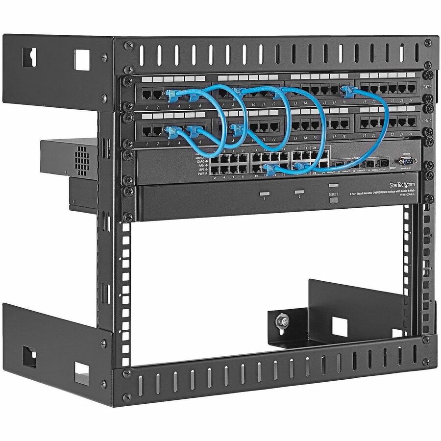 StarTech.com RK812WALLO 8U Open Frame Wall Mount Equipment Rack - 12 inch Depth