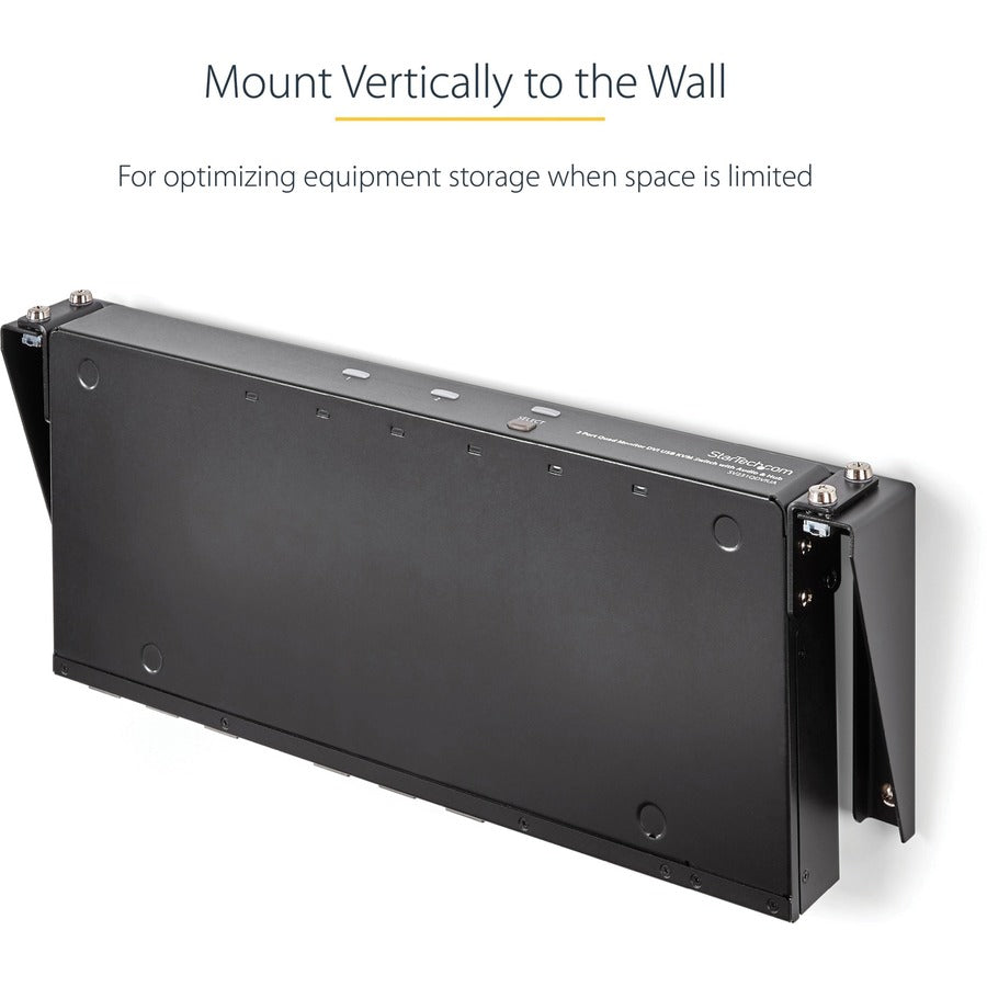 StarTech.com 1U 19-inch Steel Vertical Wall Mount Equipment Rack Bracket RK119WALLV