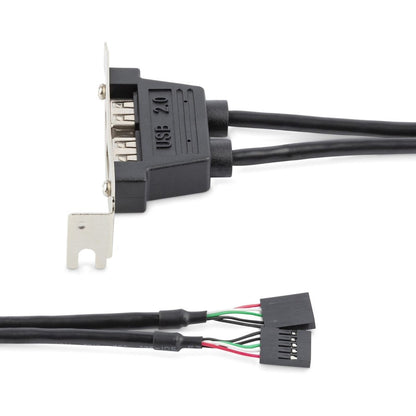 StarTech.com USBPLATELP 2 Port Low Profile USB Slot Plate Adapter