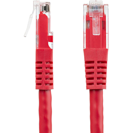 StarTech.com 15ft Red Cat6 Ethernet Patch Cable - High-Speed Gigabit Network with PoE Support