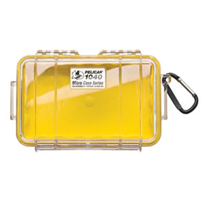 Pelican 1040 Micro Case with Yellow Liner – Water Resistant Protective Carrying Case for iPod and More