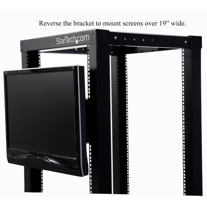 StarTech.com RKLCDBK Universal VESA LCD Monitor Mounting Bracket for 19-inch Racks and Cabinets