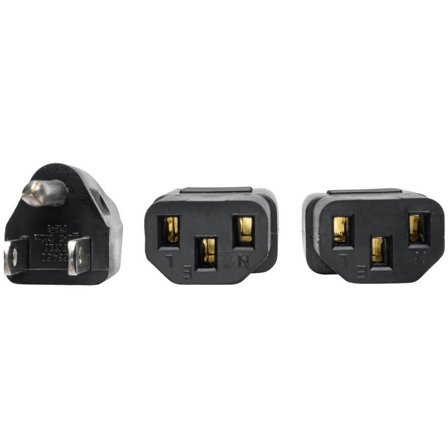Eaton Tripp Lite Series P006-006-2 NEMA 5-15P to Dual IEC C13 Power Splitter Cable, 6 ft