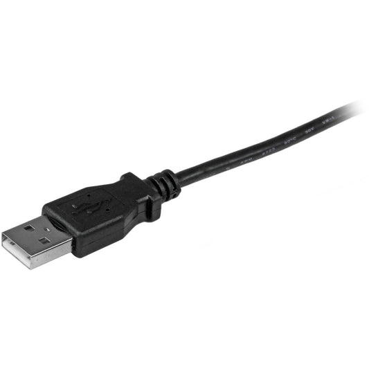 StarTech.com 1ft Micro USB Cable - A to Left Angle Micro B for Data Transfer and Device Charging