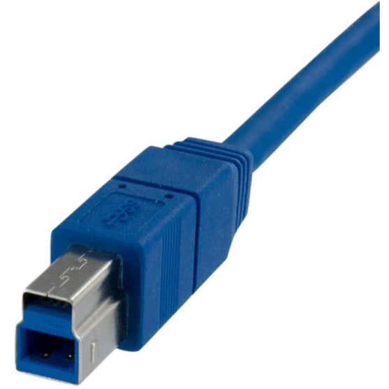 StarTech.com SuperSpeed USB 3.0 A to B Cable (3 ft) - High-Speed Data Transfer, Blue