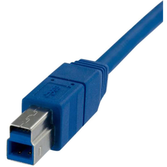 StarTech.com SuperSpeed USB 3.0 A to B Cable (3 ft) - High-Speed Data Transfer, Blue
