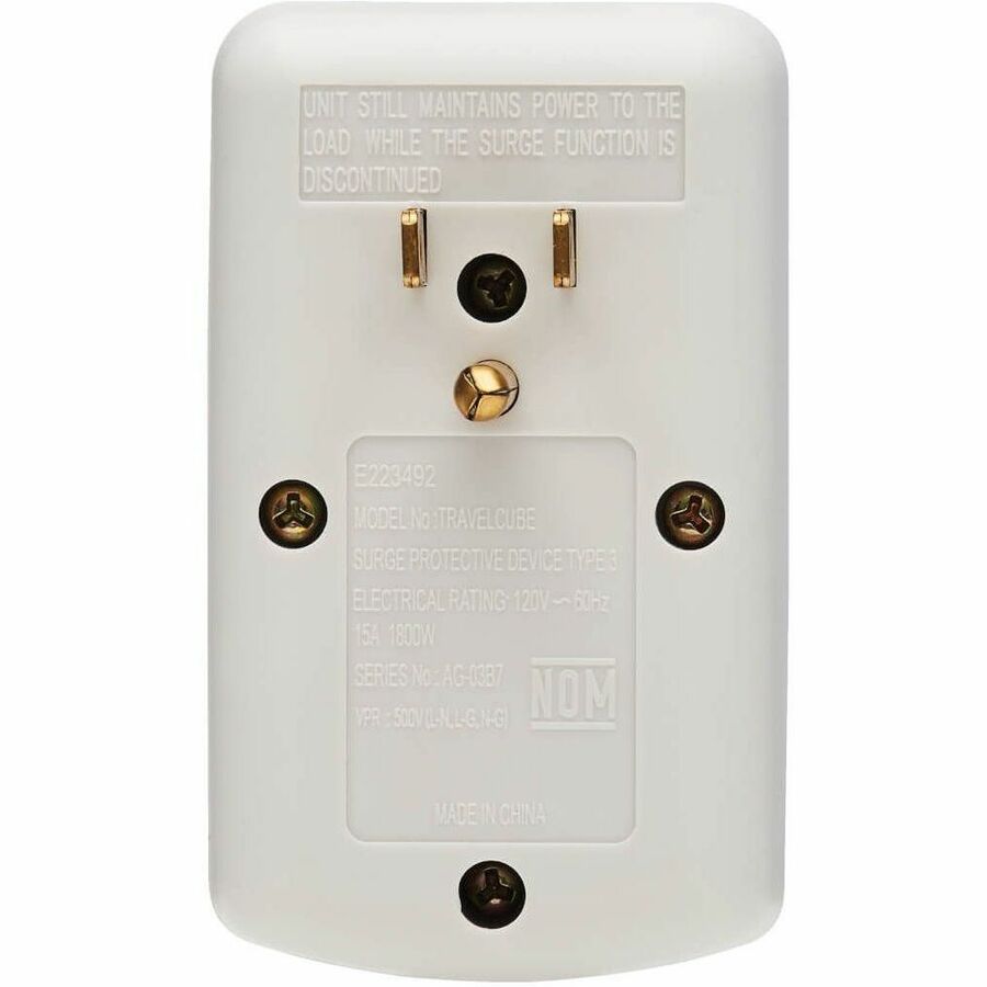 Eaton Tripp Lite Series TRAVELCUBE 1-Outlet Portable Surge Protector with 750 Joules and Lifetime Warranty