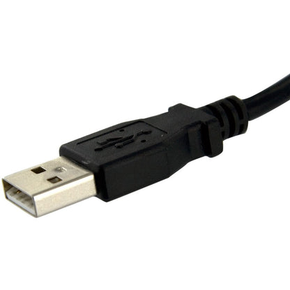 StarTech.com 1 ft Panel Mount USB Cable A to A - Female/Male Extension Cord