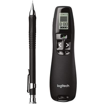Logitech R800 Laser Presentation Remote with Green Laser Pointer and Wireless Range Up to 100 Feet