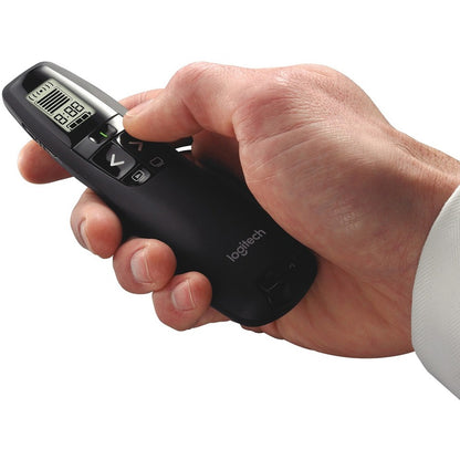Logitech R800 Laser Presentation Remote with Green Laser Pointer and Wireless Range Up to 100 Feet