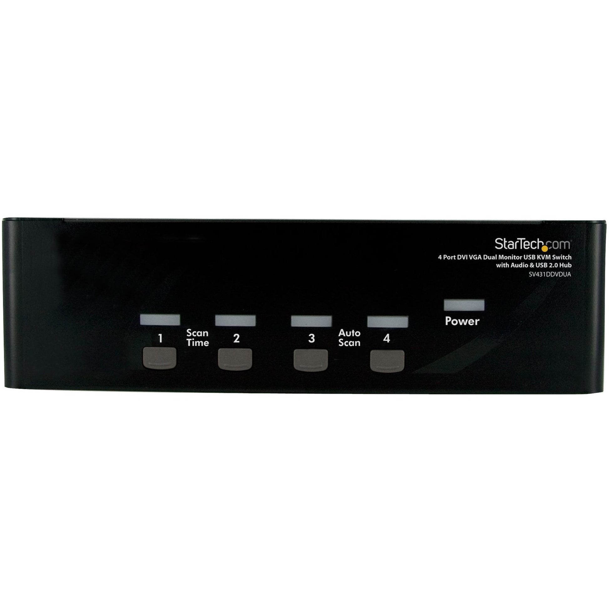 StarTech.com 4-Port DVI and VGA Dual Monitor KVM Switch with Audio and USB Hub (SV431DDVDUA)