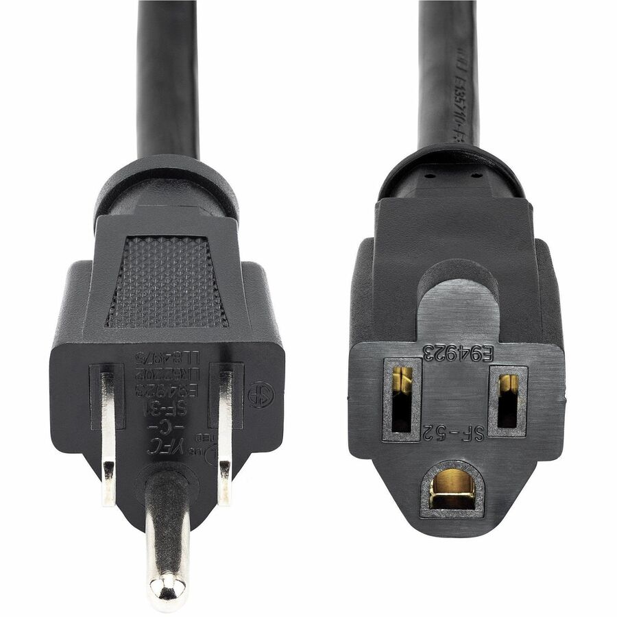 StarTech.com 6 ft Power Extension Cord NEMA 5-15R to NEMA 5-15P