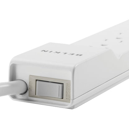 Belkin 6 Outlet Power Strip Surge Protector with 6ft Cord - 720 Joules - White