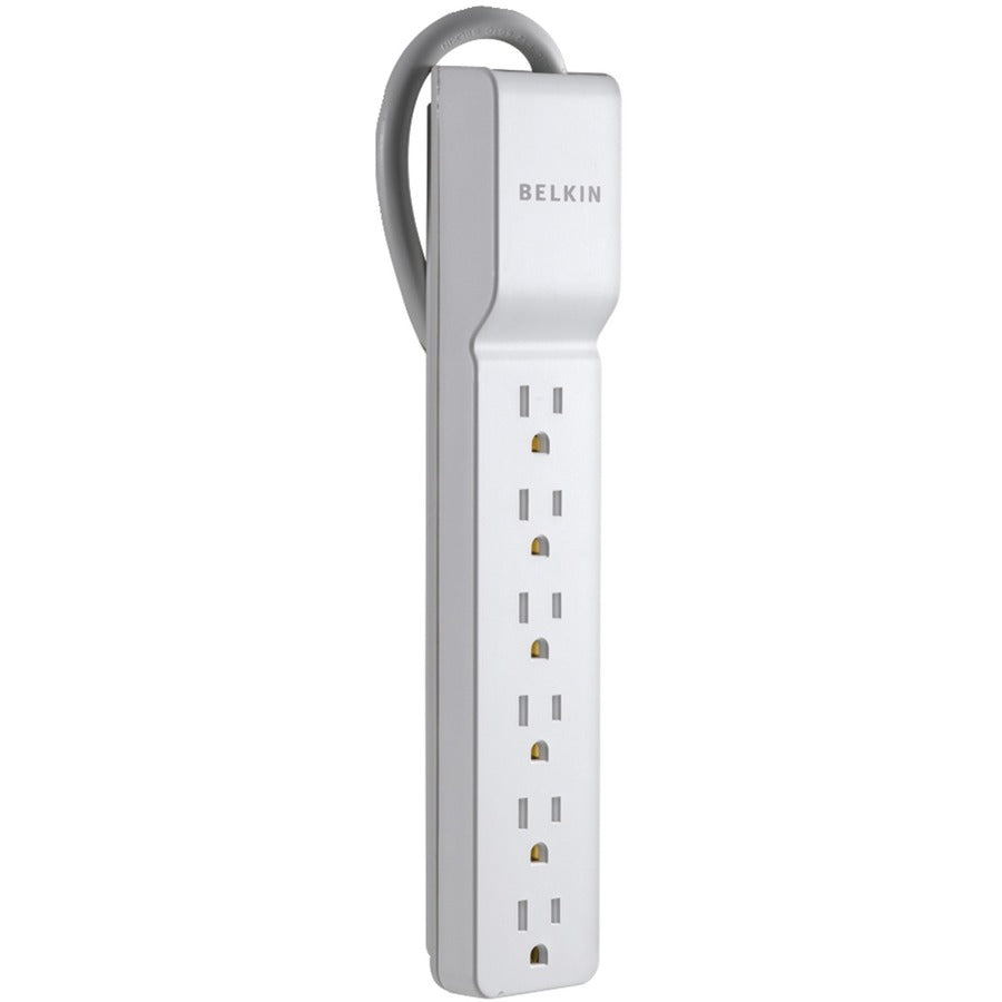 Belkin 6 Outlet Power Strip Surge Protector with 6ft Cord - 720 Joules - White