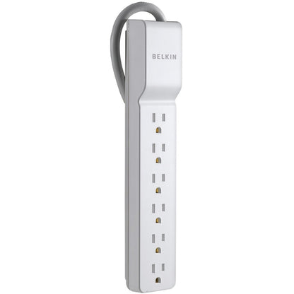 Belkin 6 Outlet Power Strip Surge Protector with 6ft Cord - 720 Joules - White