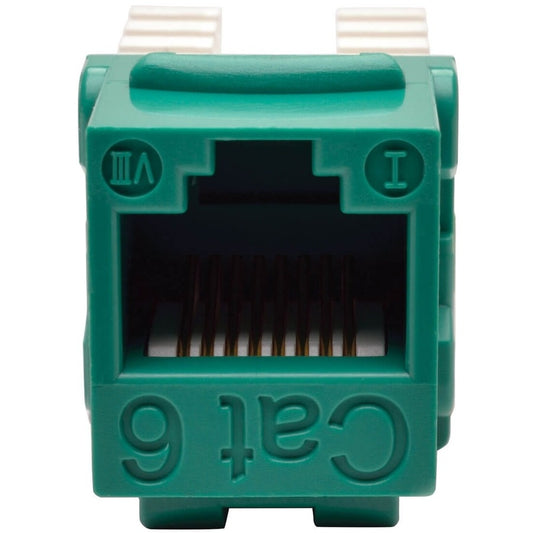Eaton Tripp Lite Series N238-001-GN Cat6/Cat5e 110 Style Punch Down Keystone Jack - Green, TAA
