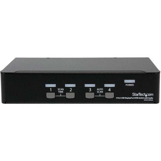 StarTech.com SV431DPUA 4 Port USB DisplayPort KVM Switch with Audio for Seamless Multi-Computer Control