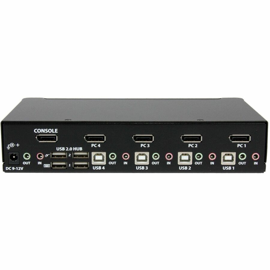 StarTech.com SV431DPUA 4 Port USB DisplayPort KVM Switch with Audio for Seamless Multi-Computer Control