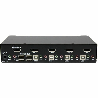 StarTech.com SV431DPUA 4 Port USB DisplayPort KVM Switch with Audio for Seamless Multi-Computer Control