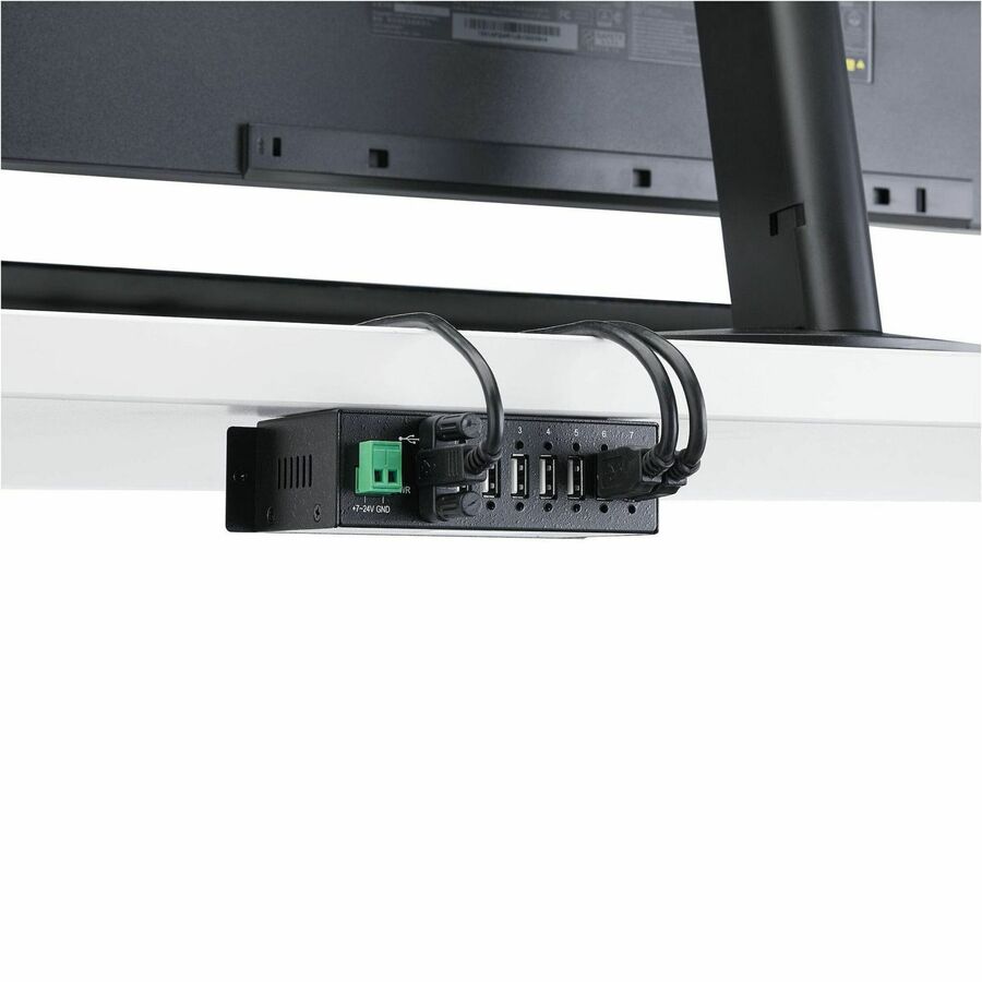 StarTech.com Mountable Rugged Industrial 7 Port USB 2.0 Hub with Surge and ESD Protection
