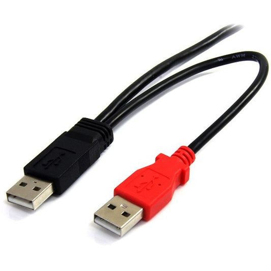 StarTech.com 3ft USB Y Cable for External Hard Drive, Model USB2HABMY3