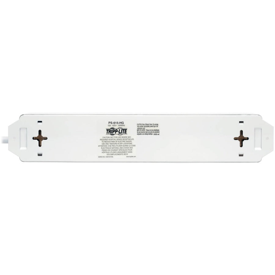 Eaton Tripp Lite Series PS-615-HG Medical-Grade Power Strip with 6 Hospital-Grade Outlets and Antimicrobial Coating